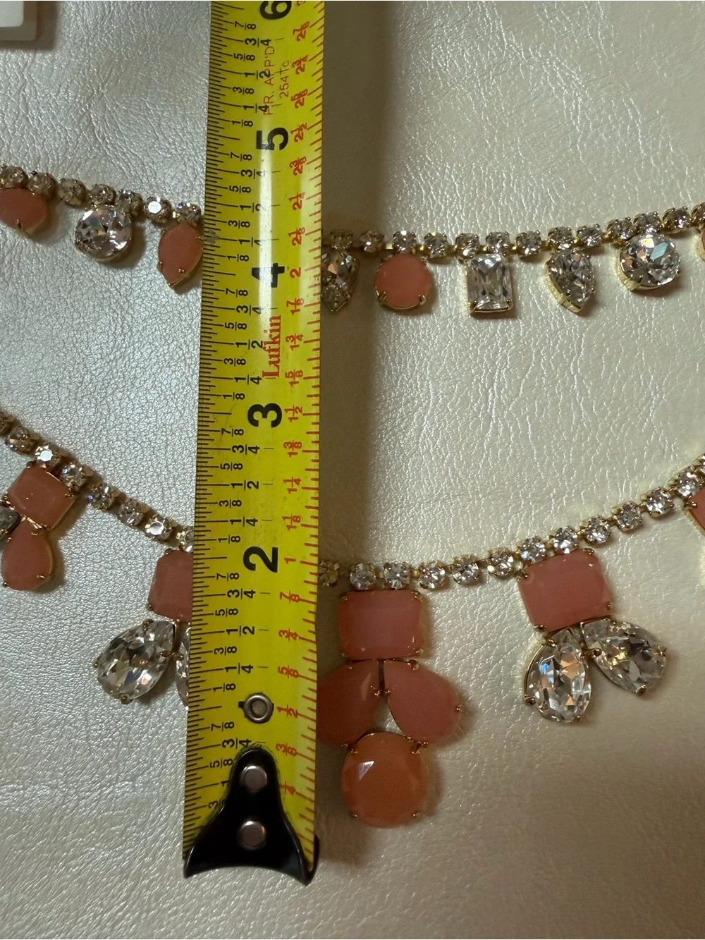 kate spade Gold-Tone Layered Necklace with Pink and Clear Stones